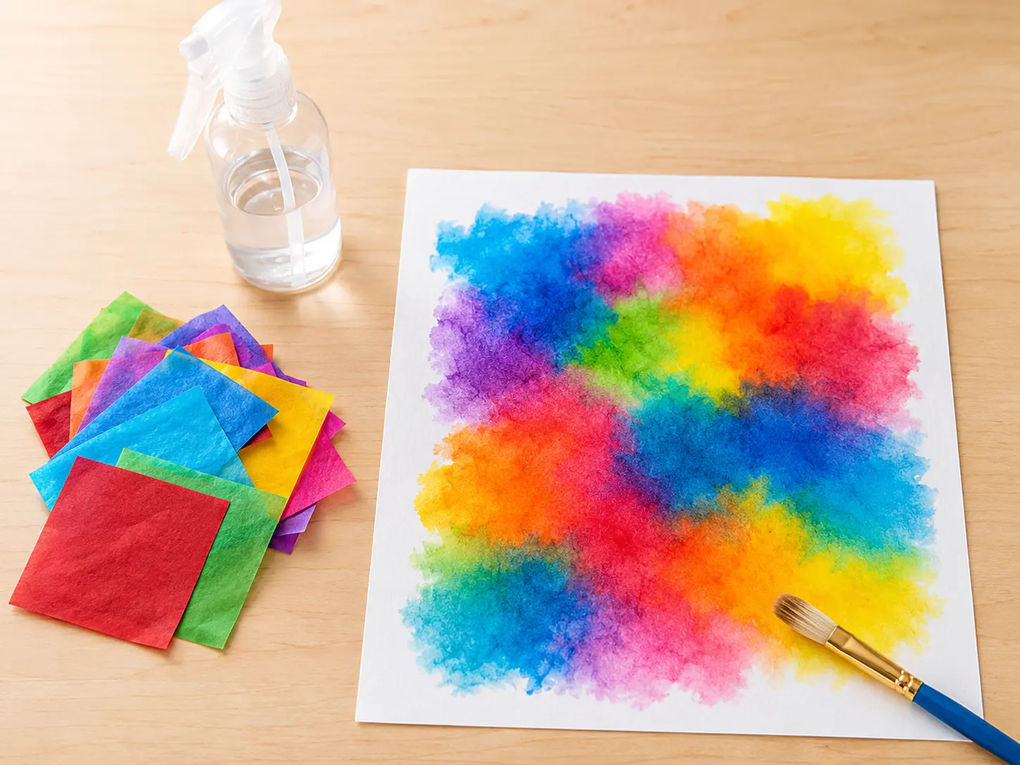 Tissue Paper Painting workshop at woo-hoo!